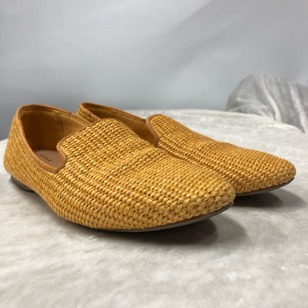Birdies woven straw look flats loafers 7.5